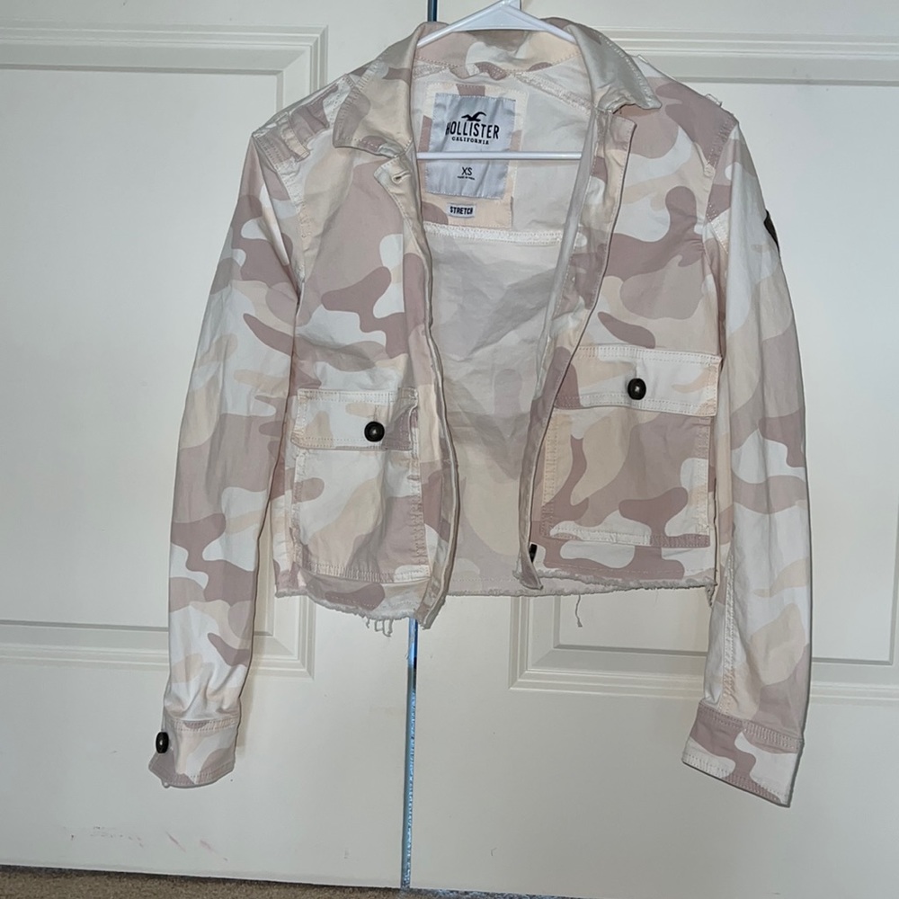 Hollister Pink Camo Jean Jacket